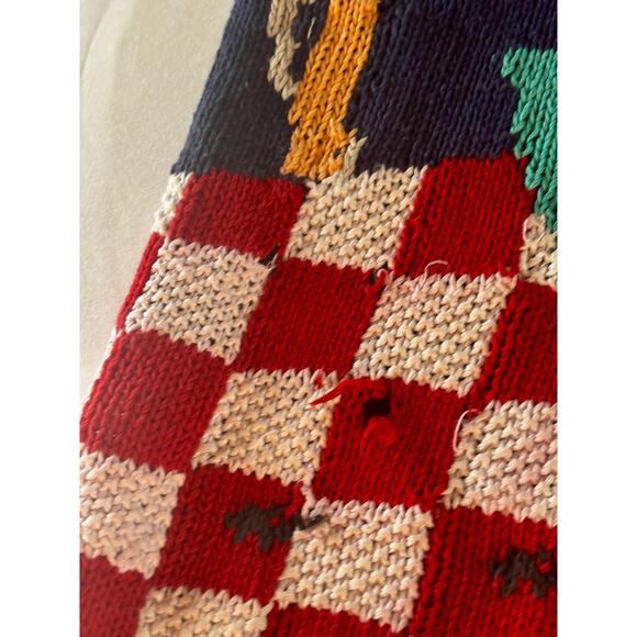 Signatures Northern Isles Hand Knit USA 4th Americana Sweater AS IS Wounded Bird - Picture 11 of 16